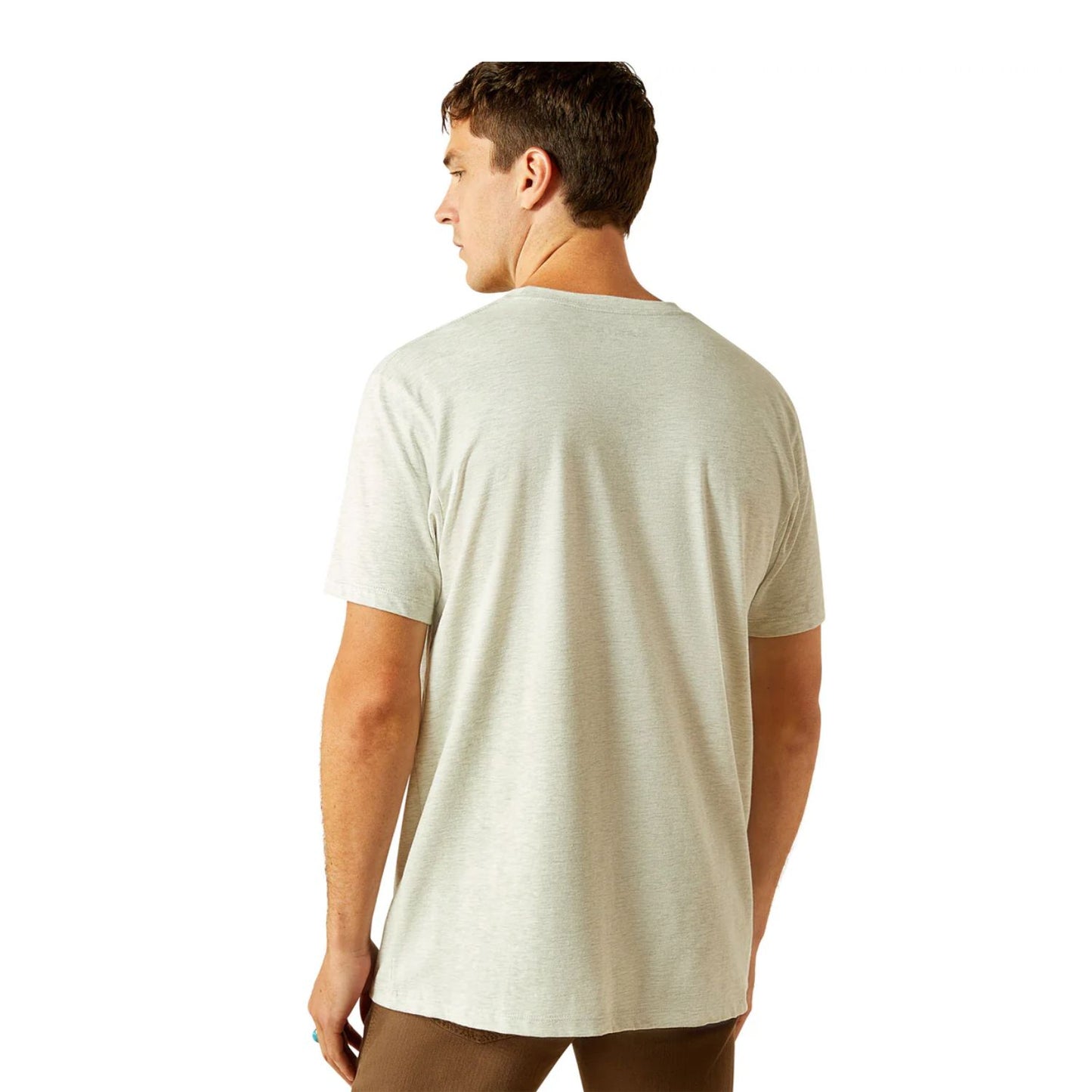 Ariat Men's Bronc Pocket S/S Tee - Oatmeal Heather
