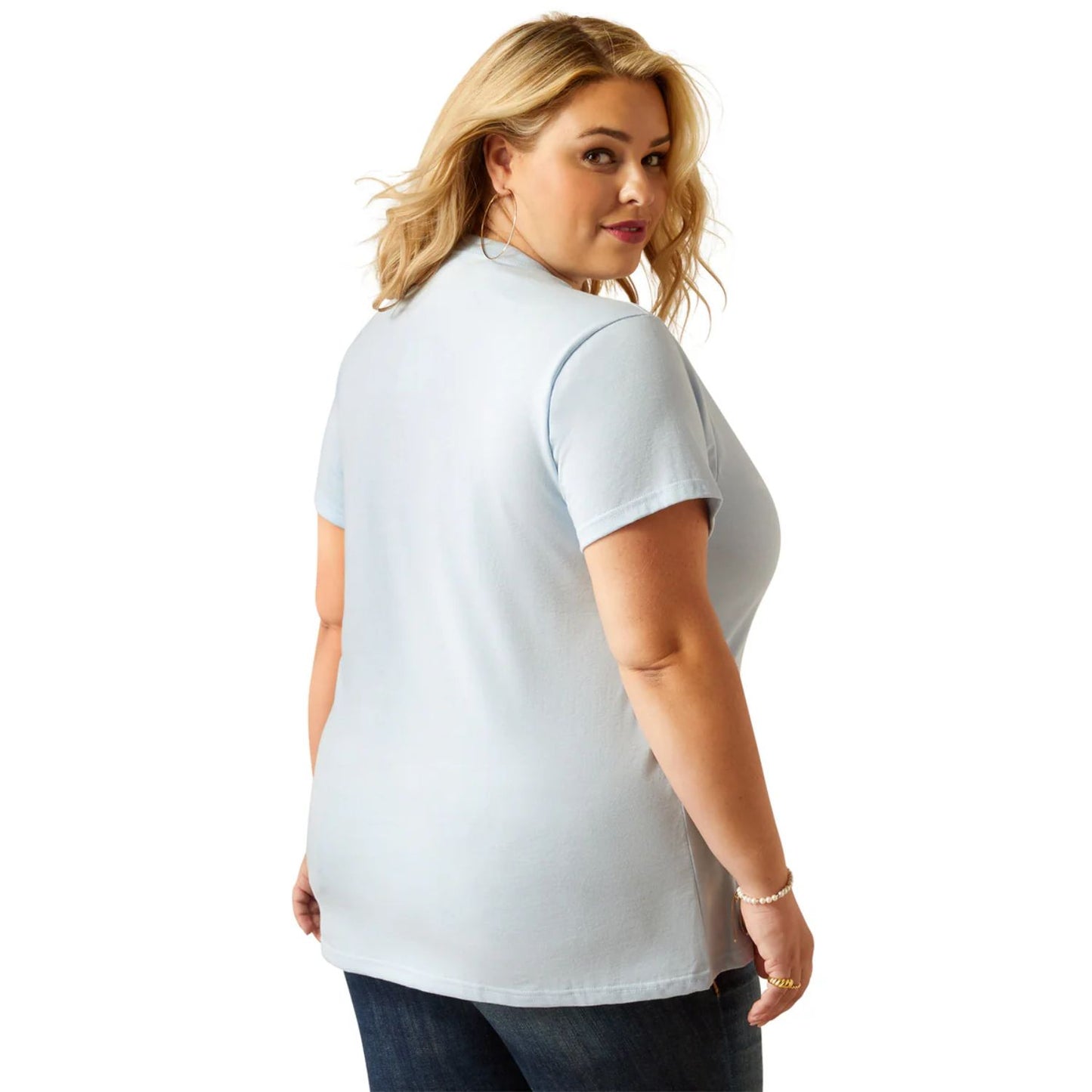 Ariat Women's Established Boot Co S/S Tee - Sky Blue