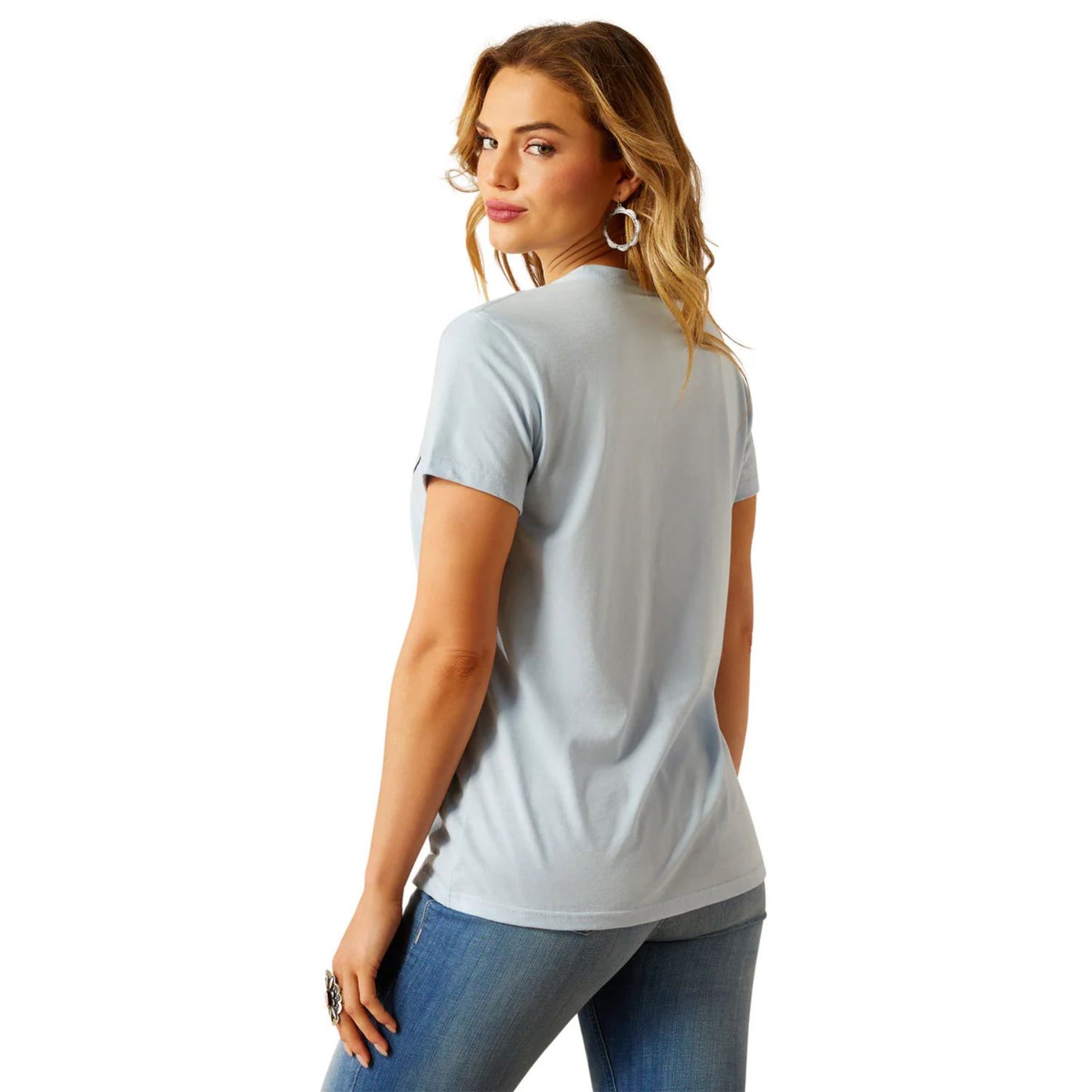Ariat Women's Established Boot Co S/S Tee - Sky Blue
