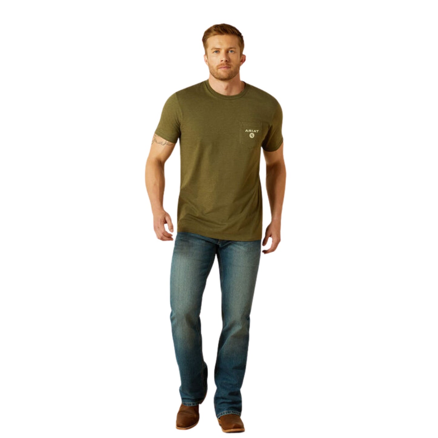 Ariat Men's Roped Diamond S/S Tee - Military Heather