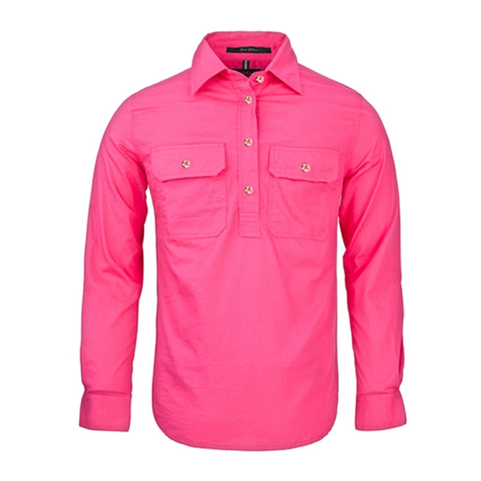 Pilbara Ladies Closed Front L/S Shirts - Light Colours