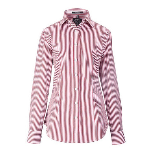 Pilbara Ladies L/S Shirt - Red/White