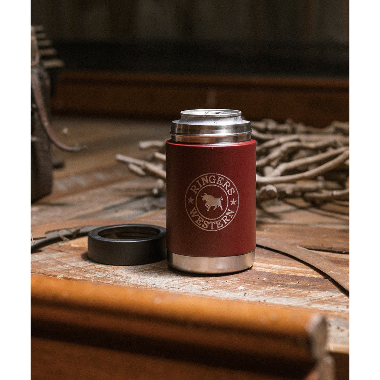 Ringers Western Escape Can Cooler - Maroon