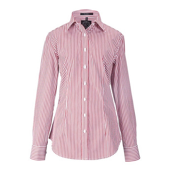 Pilbara Ladies L/S Shirt - Emerald/White