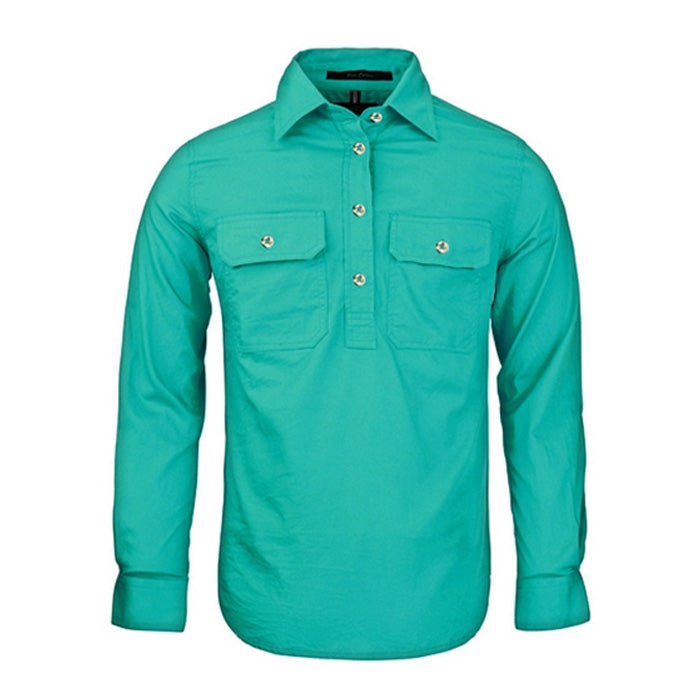 Pilbara Ladies Closed Front L/S Shirts - Light Colours