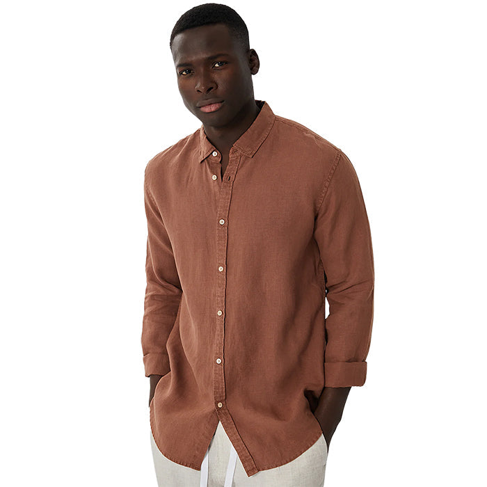 Industrie The Tennyson Linen L/S Shirt - Copper