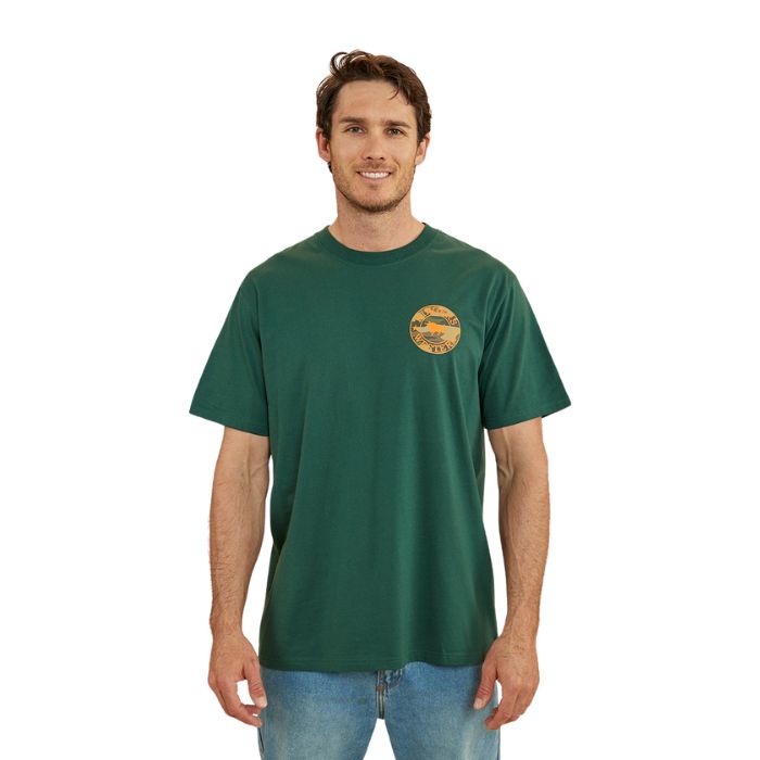 Ringers Western Signature Bull Men's Loose Fit T-Shirt - Pine / Camo