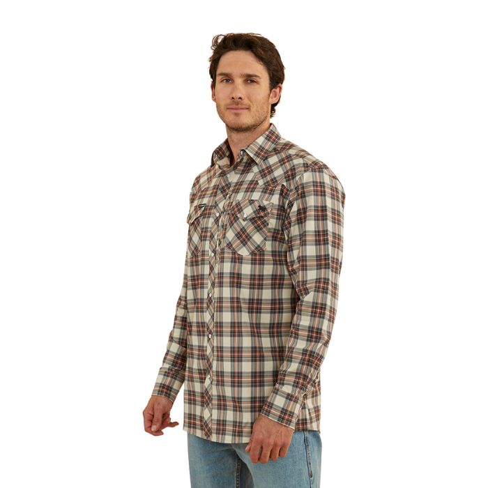 Ringers Western Dillinger Mens Western Shirt - Dark Sand