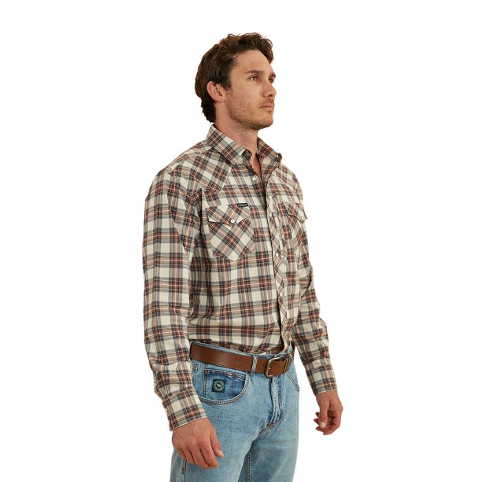 Ringers Western Dillinger Mens Western Shirt - Dark Sand
