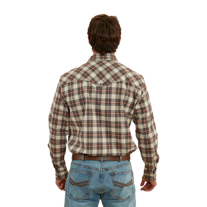Ringers Western Dillinger Mens Western Shirt - Dark Sand