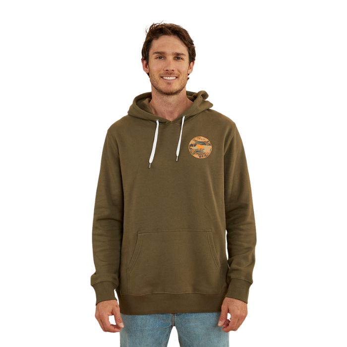 Ringers Western Signature Bull Men's Pullover Hoodie - Military Green/Camo
