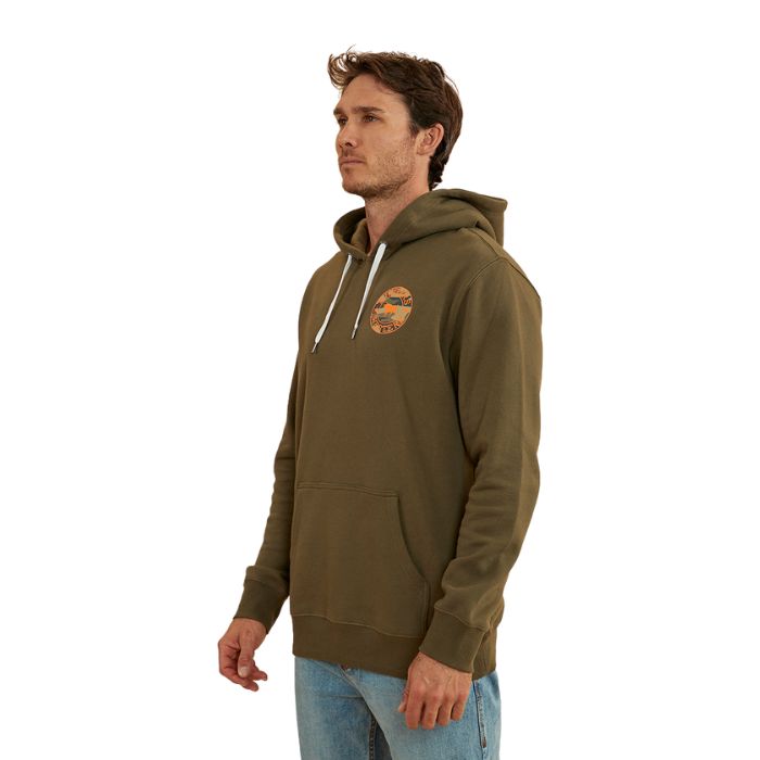 Ringers Western Signature Bull Men's Pullover Hoodie - Military Green/Camo
