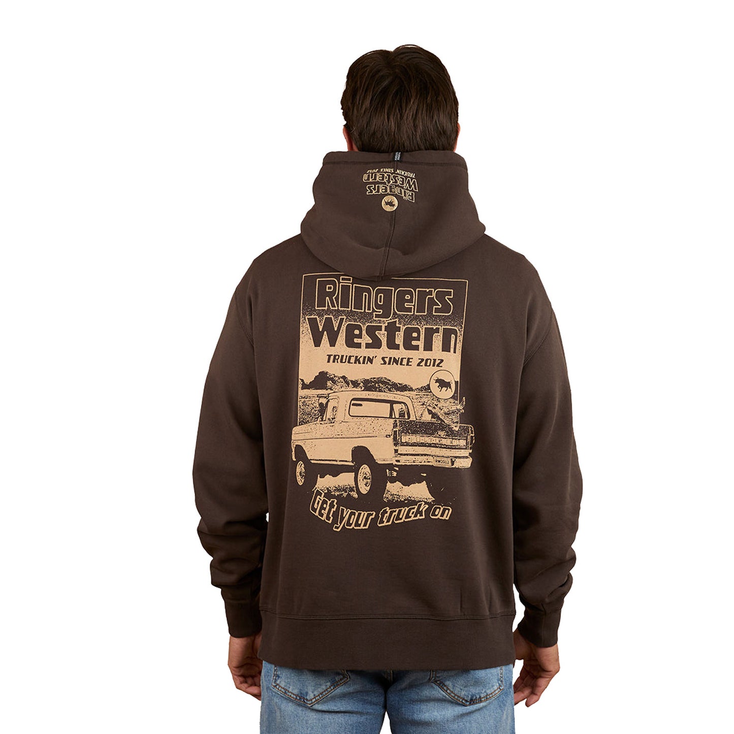 Ringers Western Get Your Truck On Mens Pullover - Charcoal