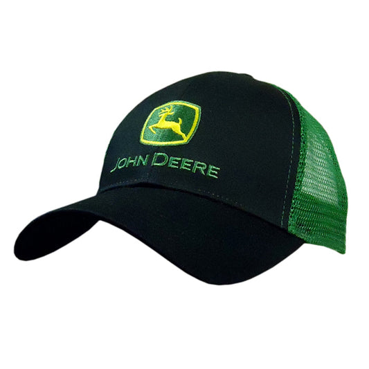 John Deere Logo Mesh Back Cap - Black/Green
