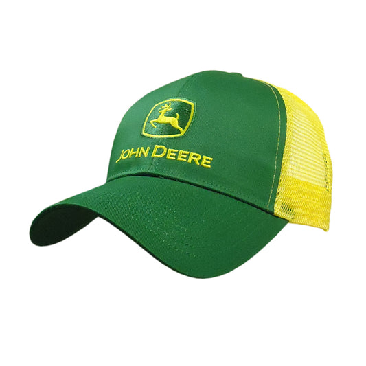 John Deere Logo Mesh Back Cap - Yellow/Green