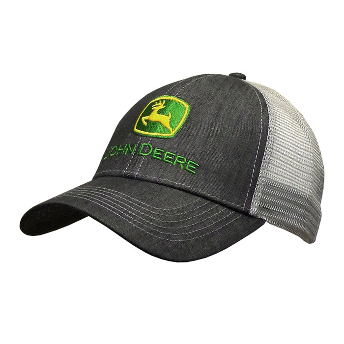 John Deere Twill/Trucker Mesh Cap - Charcoal