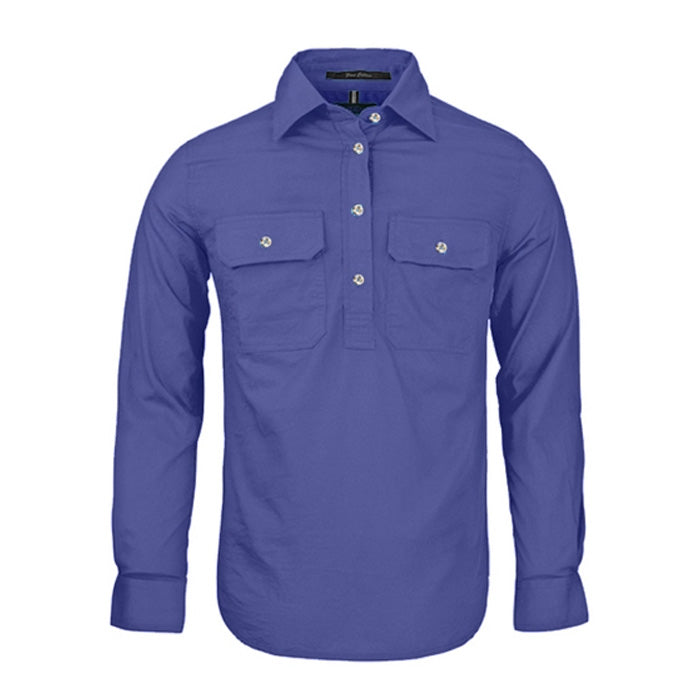 Pilbara Ladies Closed Front L/S Shirts - Dark Colours