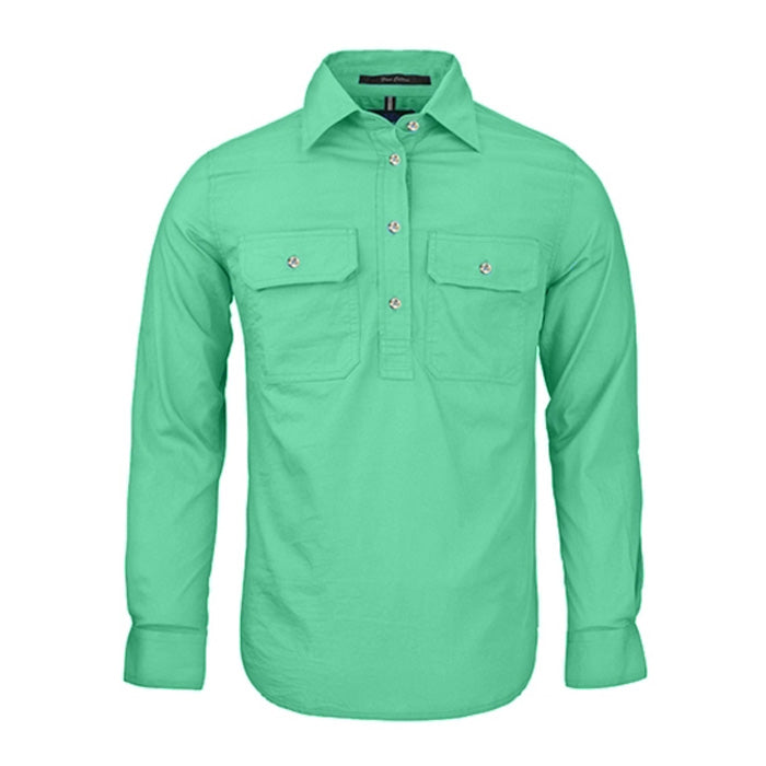 Pilbara Ladies Closed Front L/S Shirts - Light Colours