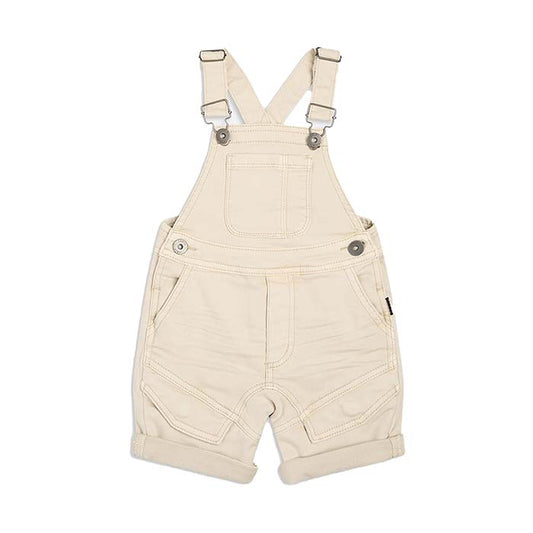 Indie Kids Armoured Short Dungarees (0-2 y.o) - New Stone