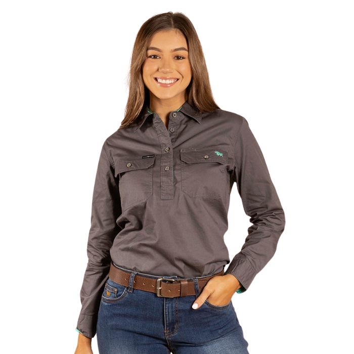 Ringers Western Pentecost River Women's Half Button Work Shirt - Magnum
