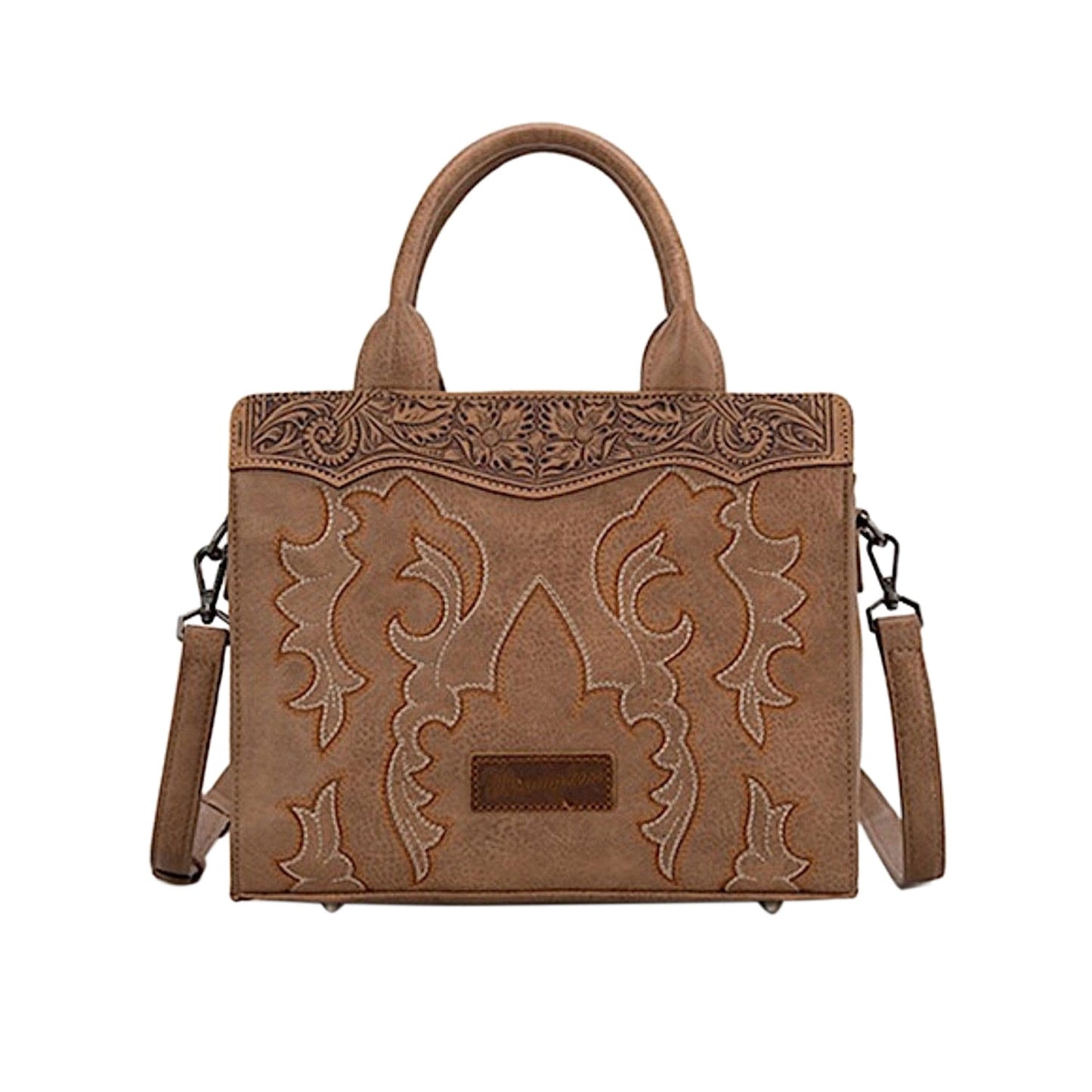 Wrangler Embroidered Crossbody Bag - Camel