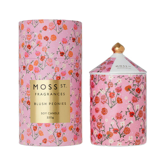 Moss St. Fragrances Ceramic Candle 320g - Blush Peonies