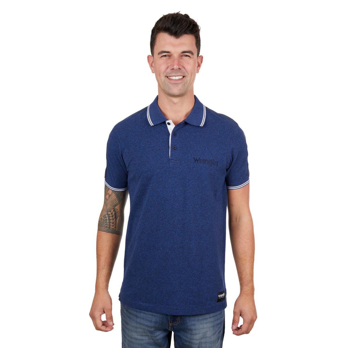 Wrangler Men's Jackson S/S Polo - Navy Marle