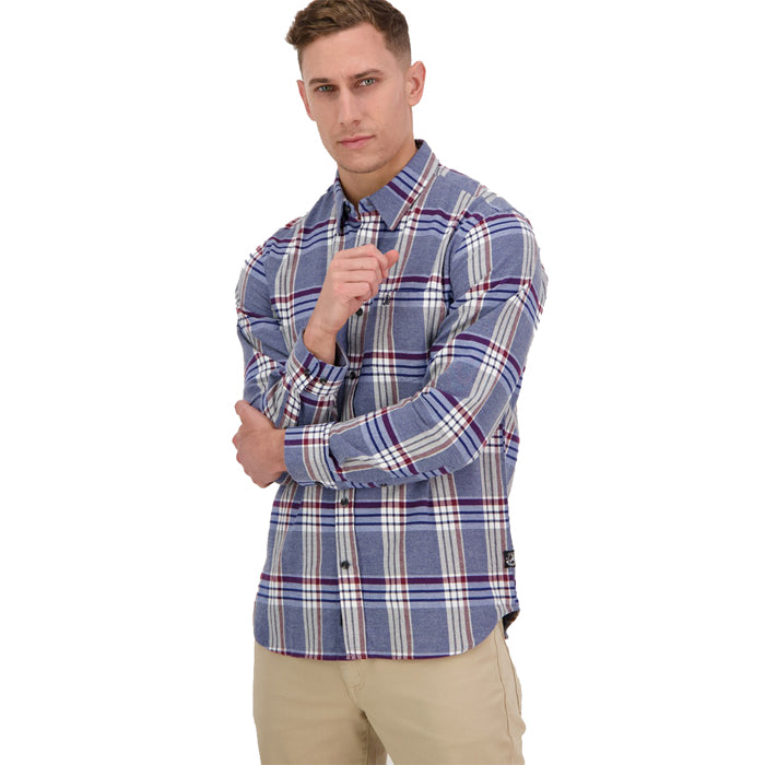 Swanndri Men's Hillhead Long Sleeve Shirt - Blue