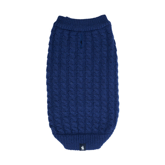 Thomas Cook Cable Knit Dog Jumper - Navy