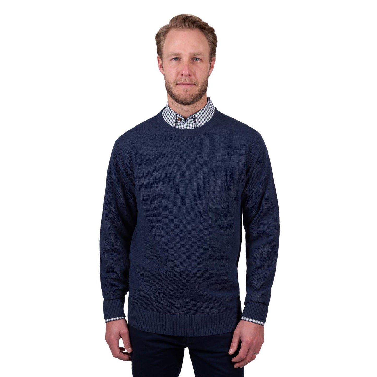 Thomas Cook Men's Raff Merino Blend Crew Jumper - Blue