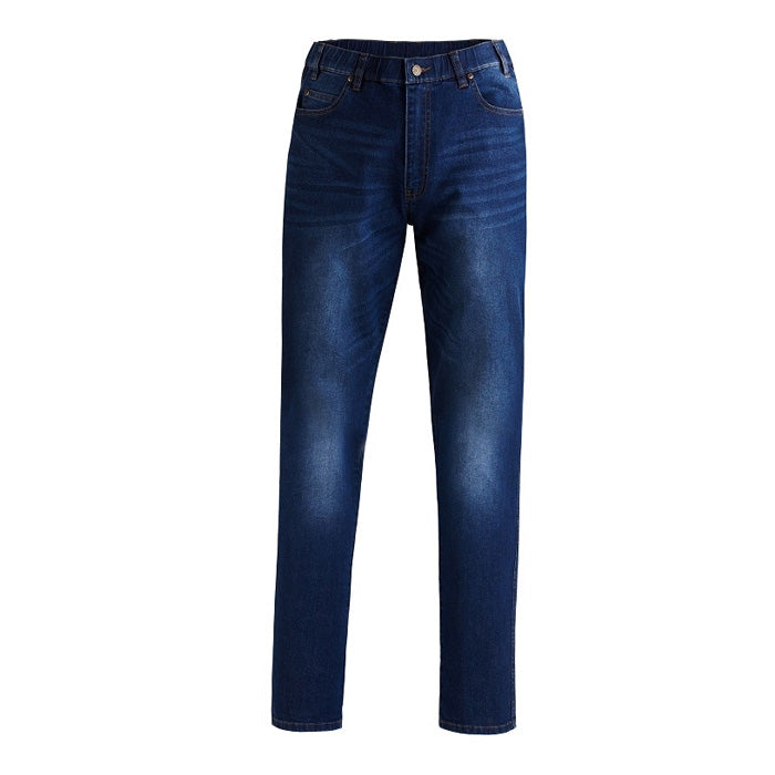 Pilbara Men's Distress Denim Stretch Jeans - Indigo Blue