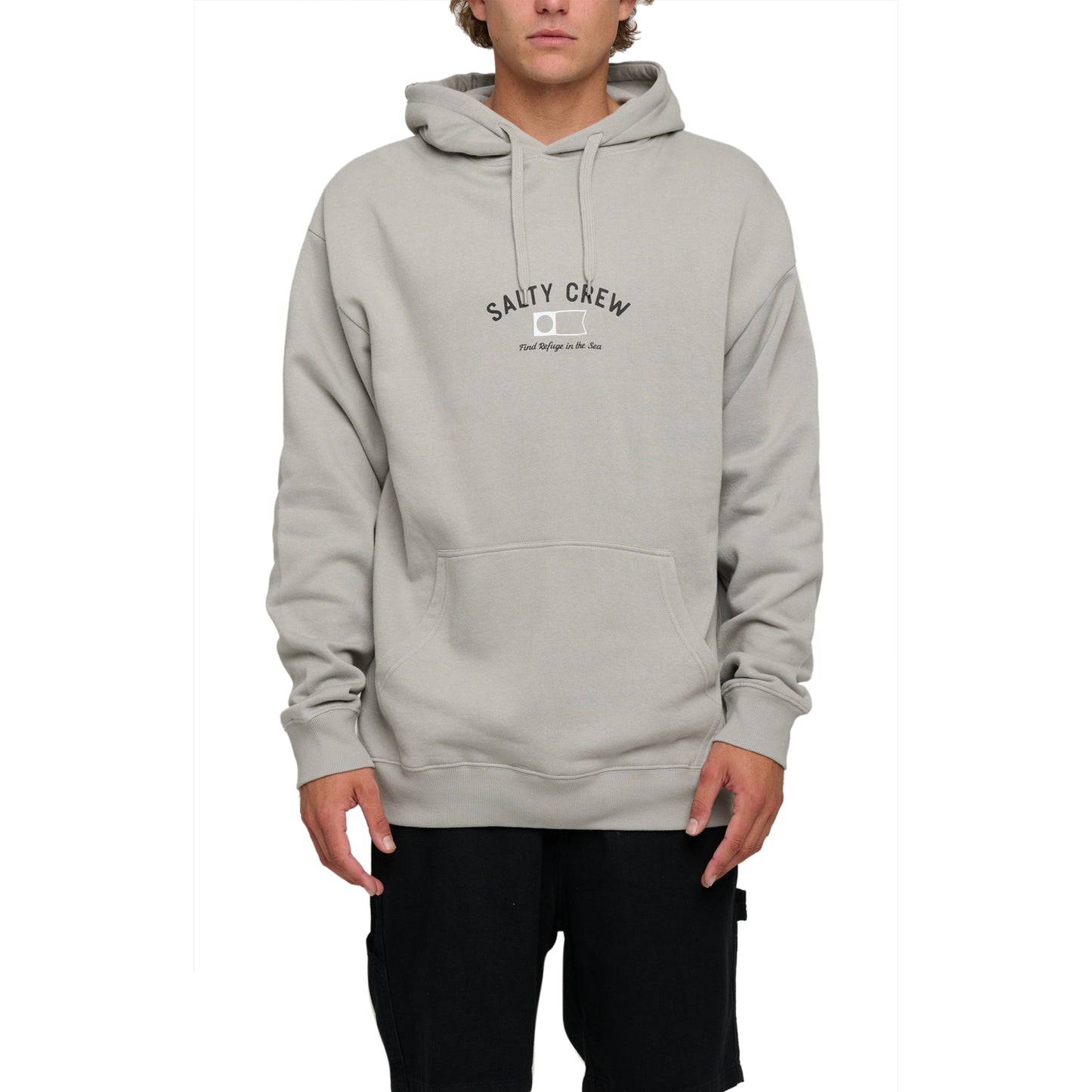 Salty Crew Nautical MW Hood - Stone Grey