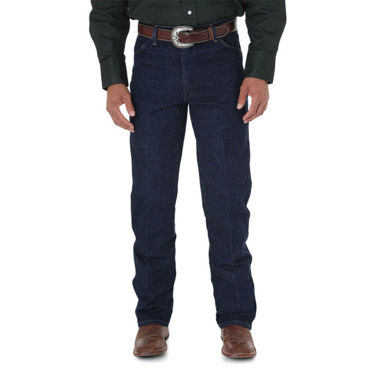 Wrangler Men's Cowboy Cut Stretch Regular Fit Jean 34 Inch Leg - Navy Stretch