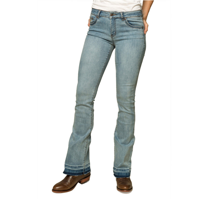 Ringers Western Billie Women's Mid Rise Bootleg Jean - Light Blue
