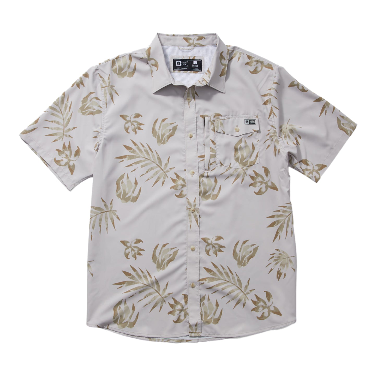 Salty Crew Badland S/S Tech Woven - Natural