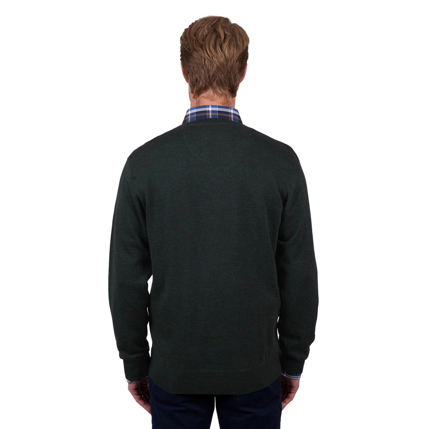 Thomas Cook Men's Matt V Neck Jumper - Olive Marle