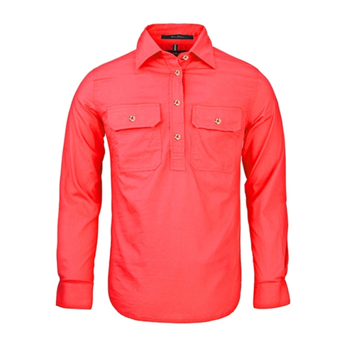 Pilbara Ladies Closed Front L/S Shirts - Light Colours