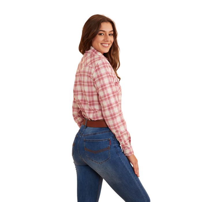 Ringers Western Silverlake Womens Western Shirt - Pink Check