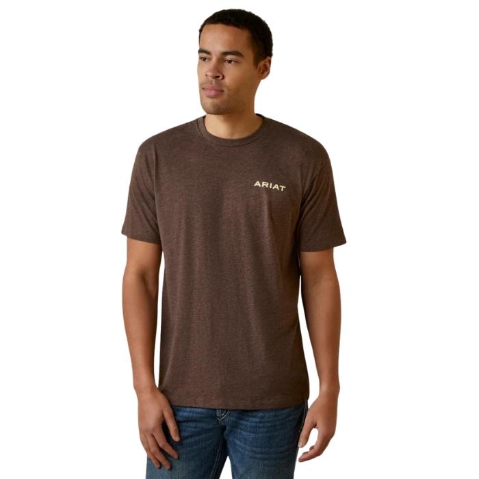 Ariat Men's Retro Stripe Tee - Brown Heather