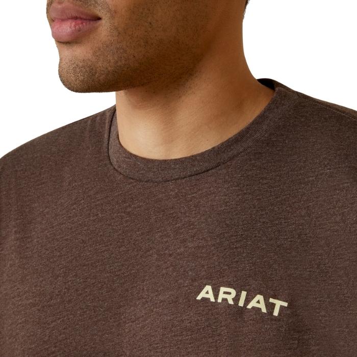 Ariat Men's Retro Stripe Tee - Brown Heather