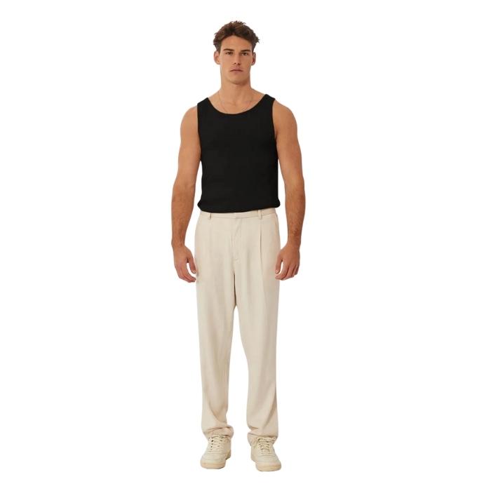 Industrie The Brando Ribbed Singlet - Black