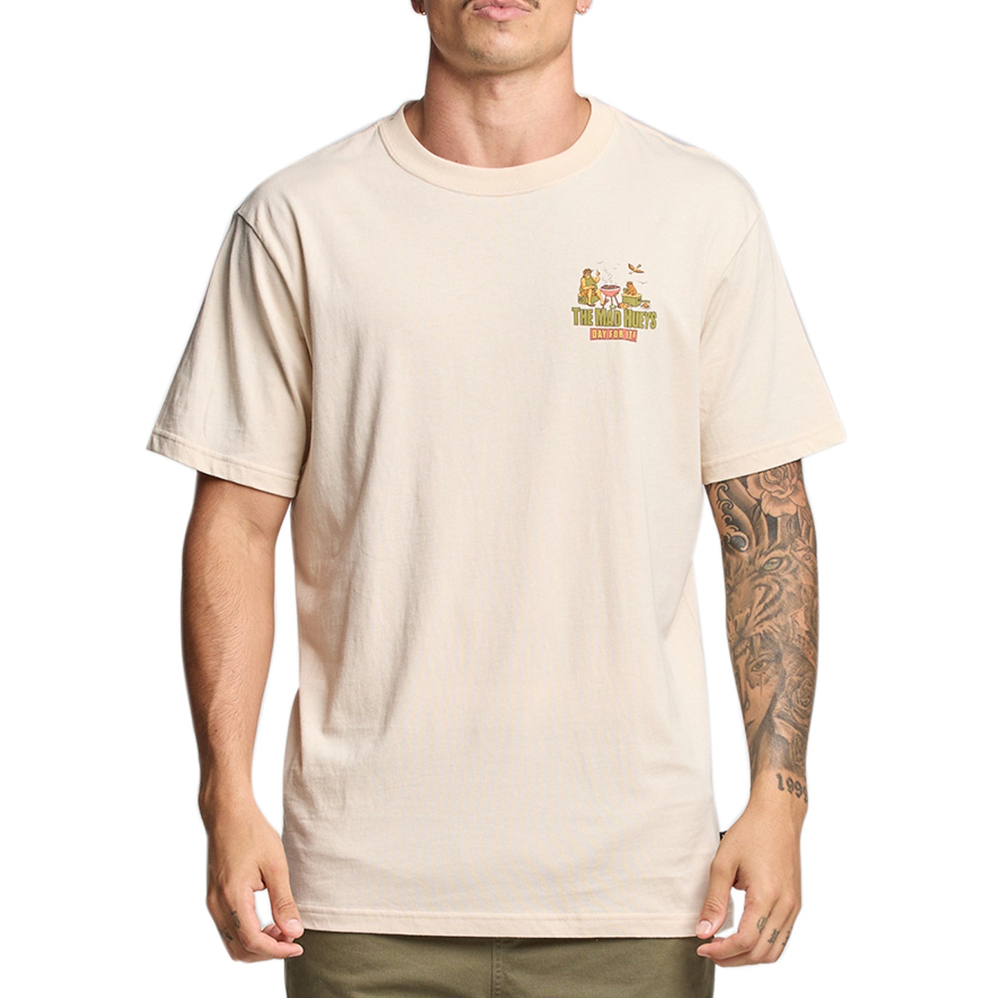 The Mad Hueys Day For It S/S Tee - Cement
