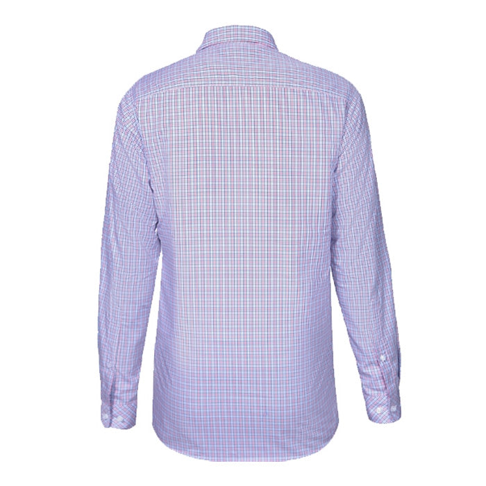Pilbara Men’s Check Dual Pocket L/S Shirt - Red/Blue/Black/White Check