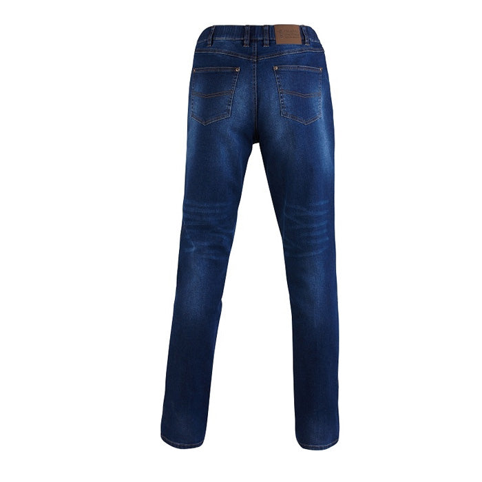 Pilbara Men's Distress Denim Stretch Jeans - Indigo Blue