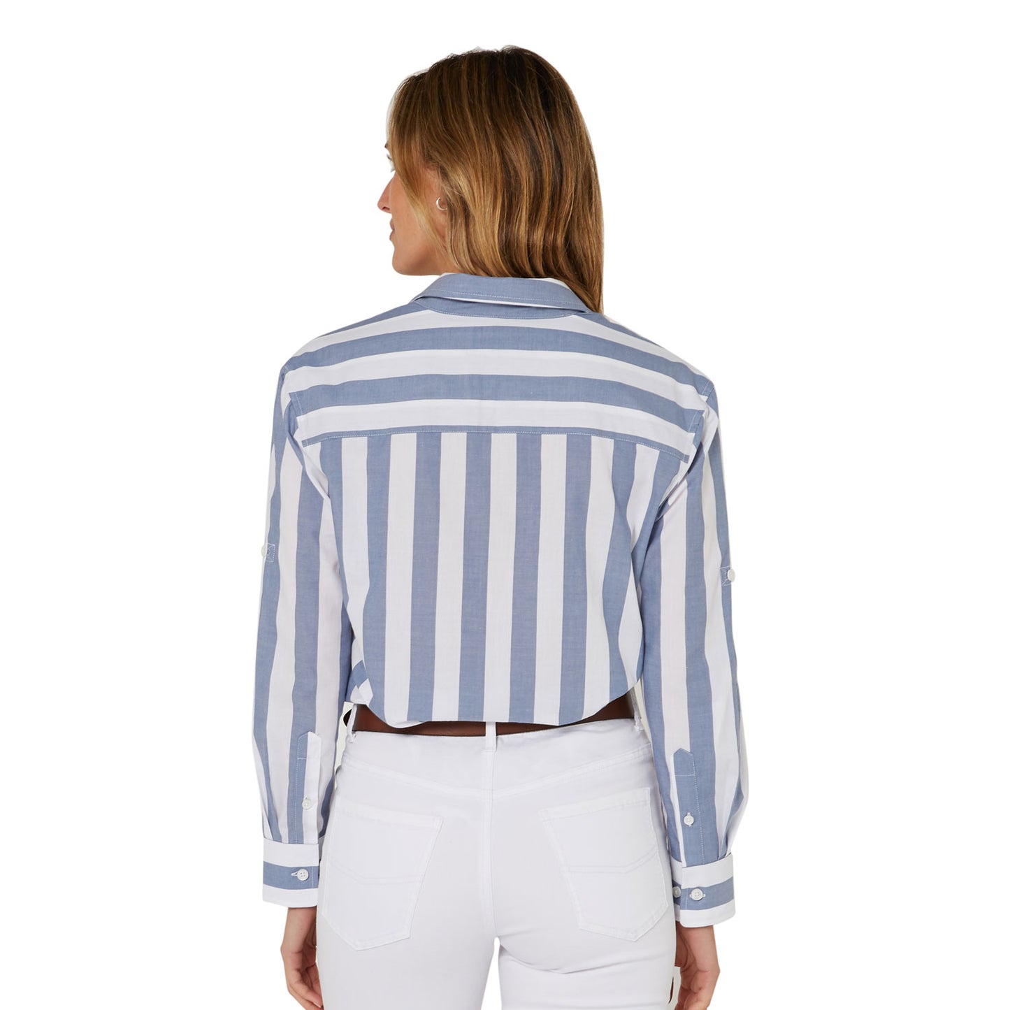Pilbara Women's Jacquelin Classic Cotton Shirt - Chambray/White