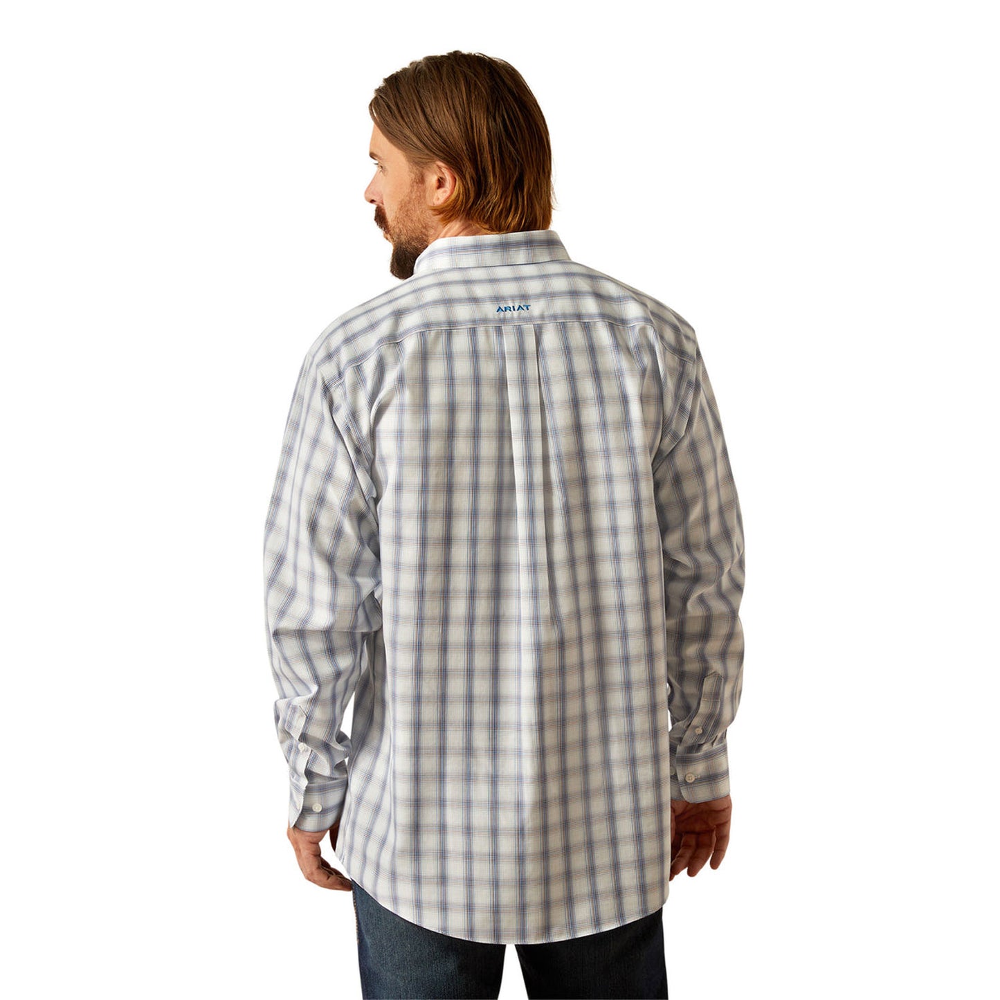 Ariat Men's Wrinkle Free Briar Classic Fit L/S Shirt - White
