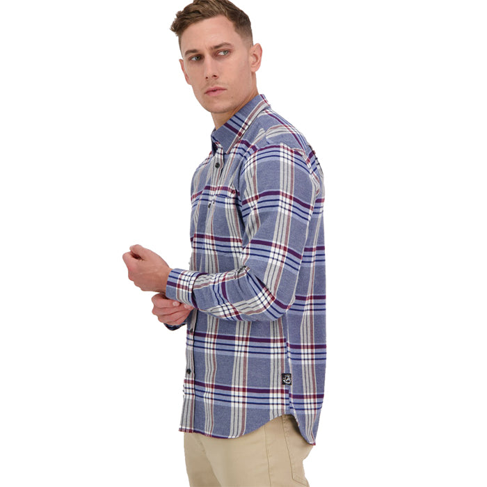 Swanndri Men's Hillhead Long Sleeve Shirt - Blue