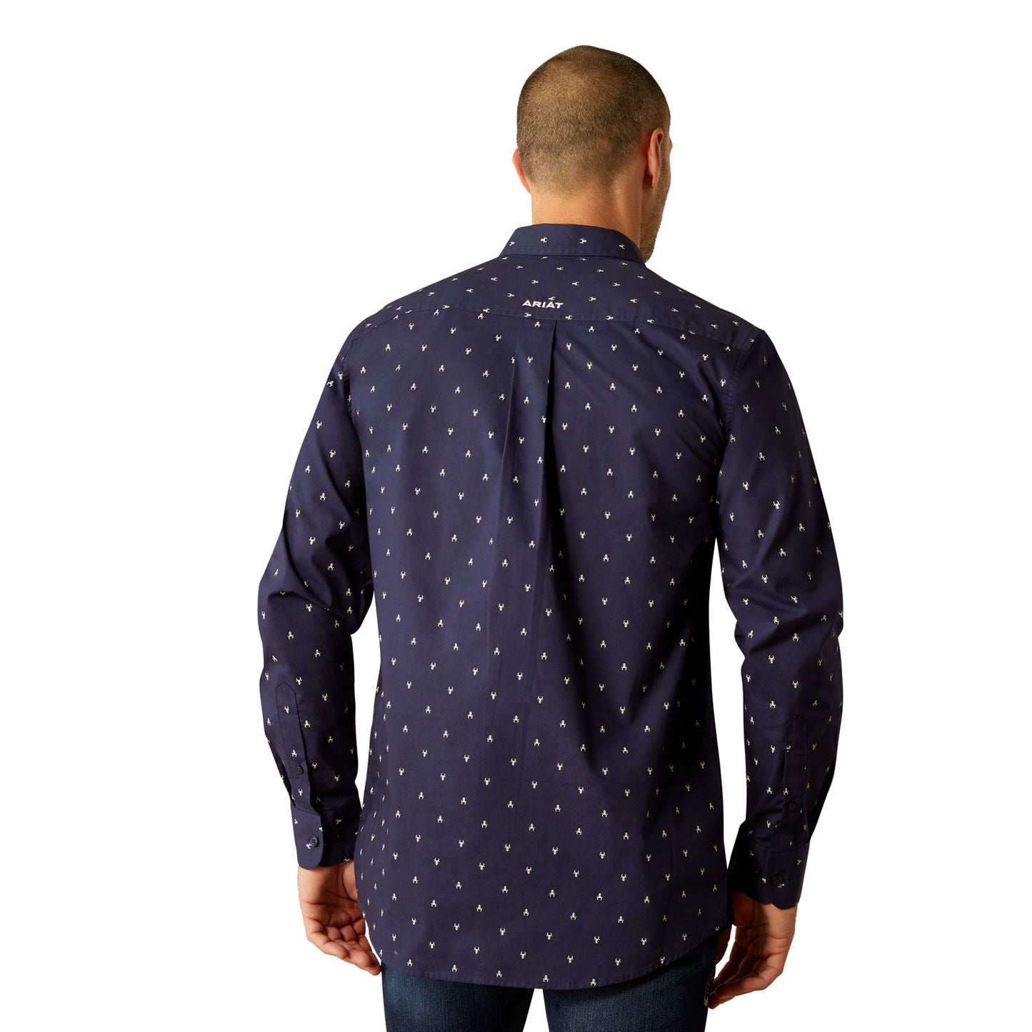 Ariat Men's Cordell Fitted L/S Shirt - Navy