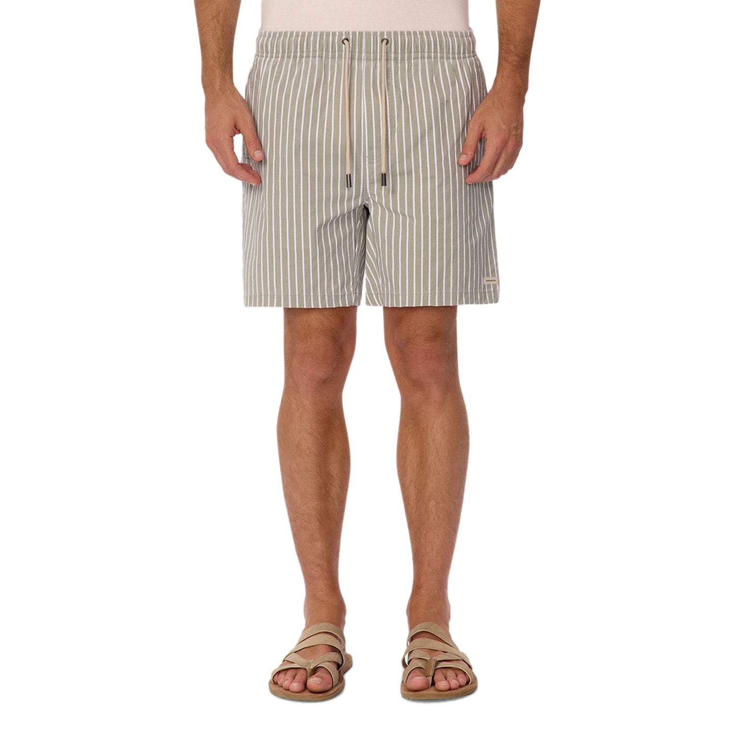 The Antoni Swim Short - Olive/Off White