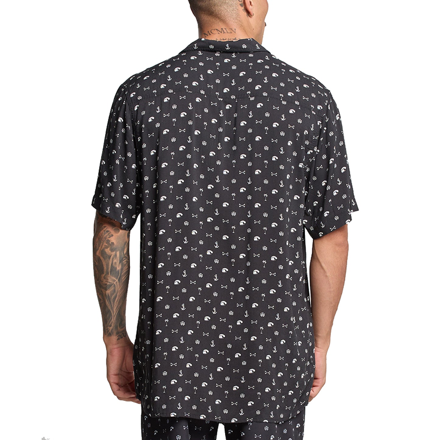 The Mad Hueys Anchor Bones Woven Shirt - Black